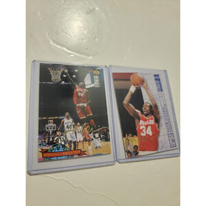 2 Cards 1994 Collector's Choice Gold Signature Hakeem Olajuwon Rare Rockets